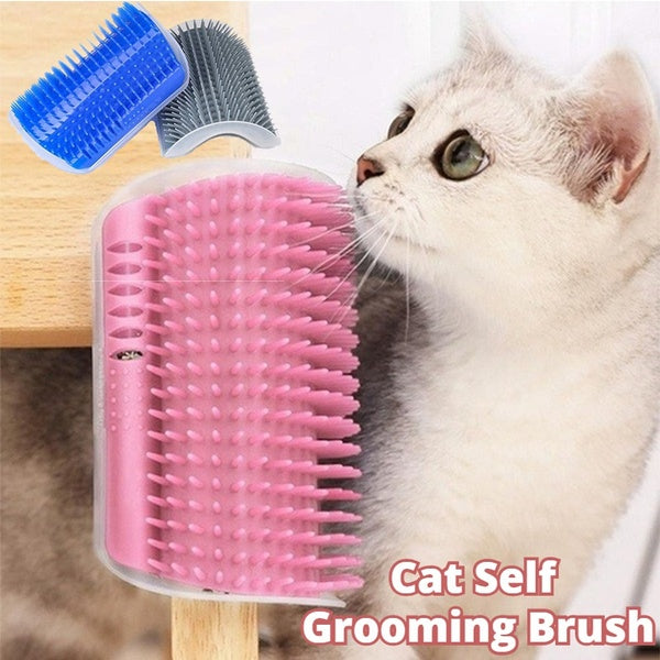 Cat Self-Grooming Brush – Wall-Mounted Massage & Hair Removal Tool