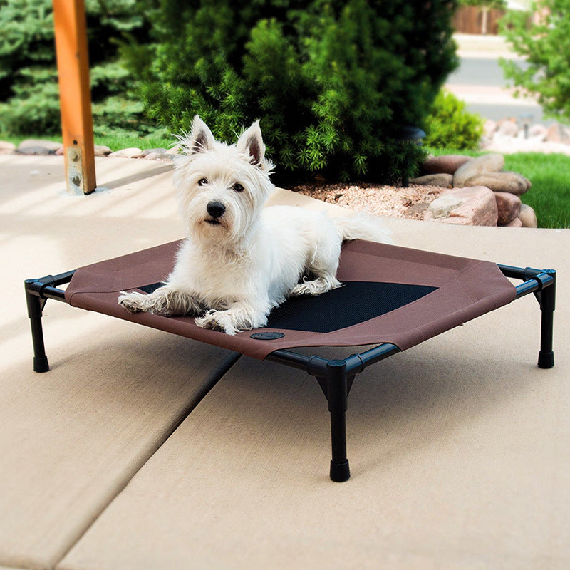 Moisture-Proof Elevated Dog Bed – Washable Oxford Cloth Pet Cot with Removable Cover & Tent Option