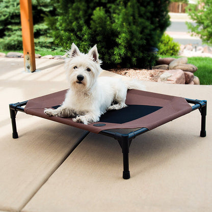 Moisture-Proof Elevated Dog Bed – Washable Oxford Cloth Pet Cot with Removable Cover & Tent Option