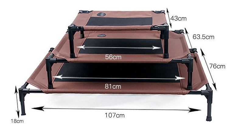 Moisture-Proof Elevated Dog Bed – Washable Oxford Cloth Pet Cot with Removable Cover & Tent Option