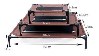 Moisture-Proof Elevated Dog Bed – Washable Oxford Cloth Pet Cot with Removable Cover & Tent Option