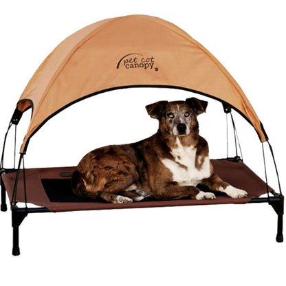 Moisture-Proof Elevated Dog Bed – Washable Oxford Cloth Pet Cot with Removable Cover & Tent Option