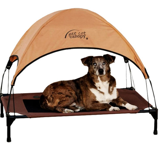 Moisture-Proof Elevated Dog Bed – Washable Oxford Cloth Pet Cot with Removable Cover & Tent Option
