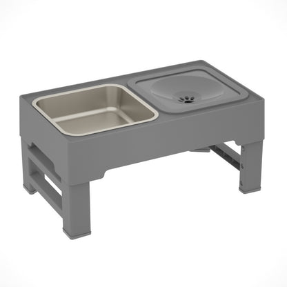 ElevateFeast™ Adjustable Double Dog Bowl