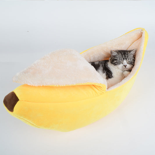 Removable Washable Pet Nest – Fluffy Round Bed for Cats & Dogs
