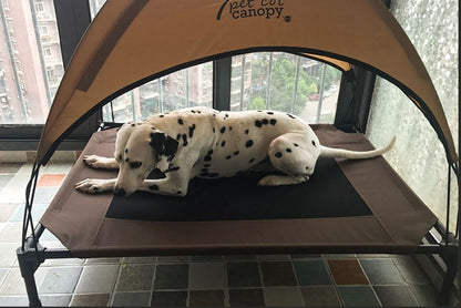 Moisture-Proof Elevated Dog Bed – Washable Oxford Cloth Pet Cot with Removable Cover & Tent Option