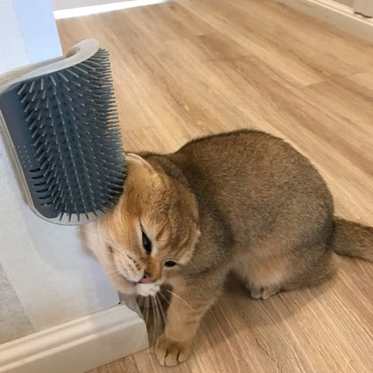 Cat Self-Grooming Brush – Wall-Mounted Massage & Hair Removal Tool