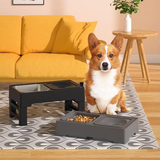 ElevateFeast™ Adjustable Double Dog Bowl