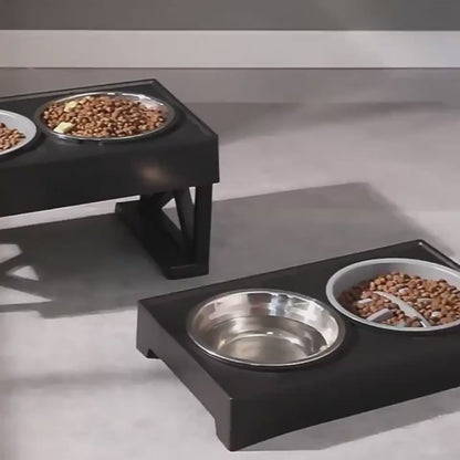 ElevateFeast™ Adjustable Double Dog Bowl